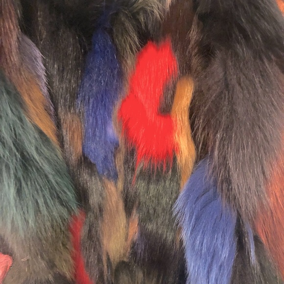 Recycled genuine luxurious fox fur jacket - Picture 4 of 8